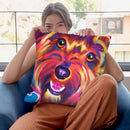 Cavapoo - Daisy Throw Pillow By Dawgart - All About Vibe