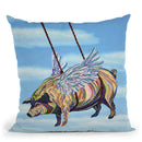 Pig Throw Pillow By Erika Pochybova - All About Vibe
