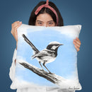 Superb Blue Wren Throw Pillow By Ashvin Harrison