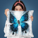 The Butterfly Blue Wings Throw Pillow By Ashvin Harrison