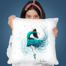 Turquoise Ocean Dancer Throw Pillow By Ashvin Harrison