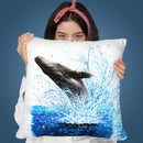 Whale Waves Throw Pillow By Ashvin Harrison