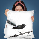 Coleraine Willy Wagtail Throw Pillow By Ashvin Harrison