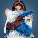 Crimson Rosella Throw Pillow By Ashvin Harrison