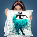Kingfisher Woman Throw Pillow By Ashvin Harrison