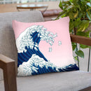Llama Waves in Pink Throw Pillow by Big Nose Work