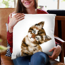 Baby Cat Throw Pillow by Big Nose Work