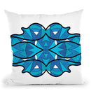 Vagues-Bleu-Blanc Throw Pillow By Baro Sarre
