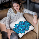 Vagues-Bleu-Blanc Throw Pillow By Baro Sarre