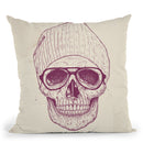 Cool Skull Throw Pillow By Balazs Solti