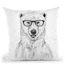 Geek Bear Throw Pillow By Balazs Solti
