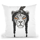 Warrior Lion Throw Pillow By Balazs Solti