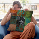 Velvet Patch Iii Throw Pillow By Color Bakery