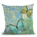 Damask & Butterflies I Throw Pillow By Color Bakery