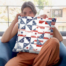 Americana Quilt Throw Pillow By Color Bakery