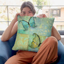 Damask & Butterflies Ii Throw Pillow By Color Bakery