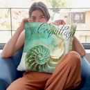 La Mer I Throw Pillow By Color Bakery