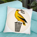 Bird With Nike Shoes Throw Pillow By Coco De Paris