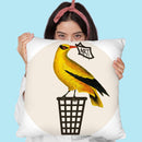 Bird With Nike Shoes Throw Pillow By Coco De Paris