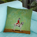 Dalmatian Riding A Dalmatian Throw Pillow By Coco De Paris
