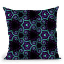 Electric Night Visions Throw Pillow By Cameron Gray - by all about vibe