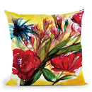Abstract Floral Throw Pillow By Christine Lindstrom