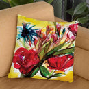 Abstract Floral Throw Pillow By Christine Lindstrom