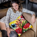 Abstract Floral Throw Pillow By Christine Lindstrom