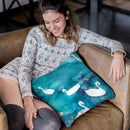 Swans Small Throw Pillow By Christine Lindstrom