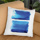 Abstract In Blue Throw Pillow By Christine Lindstrom