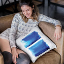 Abstract In Blue Throw Pillow By Christine Lindstrom