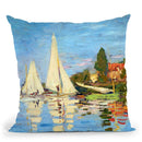 Regatta At Argenteuil Throw Pillow By Claude Monet