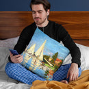 Regatta At Argenteuil Throw Pillow By Claude Monet