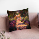 A Pathway In Monet'S Garden, Gi Throw Pillow By Claude Monet