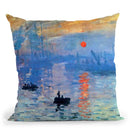 Sunrise Impression Throw Pillow By Claude Monet