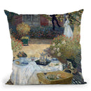 The Lunch (Monet'S Garden) Throw Pillow By Claude Monet