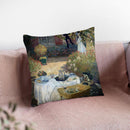 The Lunch (Monet'S Garden) Throw Pillow By Claude Monet