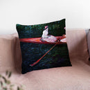 Boating On The River Epte Throw Pillow By Claude Monet
