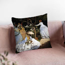 Women In The Garden Throw Pillow By Claude Monet