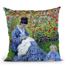 Camille Monet And A Child In Th Throw Pillow By Claude Monet