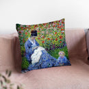 Camille Monet And A Child In Th Throw Pillow By Claude Monet