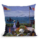 Garden At Sainte-Adresse Throw Pillow By Claude Monet