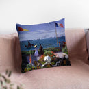 Garden At Sainte-Adresse Throw Pillow By Claude Monet