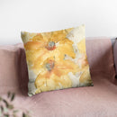 Golden Clematis I Throw Pillow By Chris Paschke