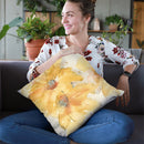 Golden Clematis I Throw Pillow By Chris Paschke