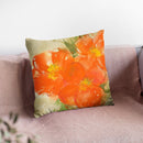 Tangerine Poppies Ii Throw Pillow By Chris Paschke