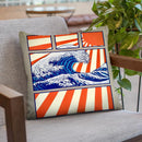 Manga Beach Wave Throw Pillow By Dominique Steffens