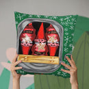 Cookie Xmas Gnomes Throw Pillow By Dominique Steffens