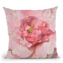 Blushing Metallic Peony Throw Pillow By Danhui
