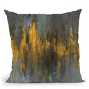 Black And Gold Abstract Throw Pillow By Danhui